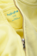 Light Yellow Organic Cotton Kids Zip-Up Jacket - Customizable