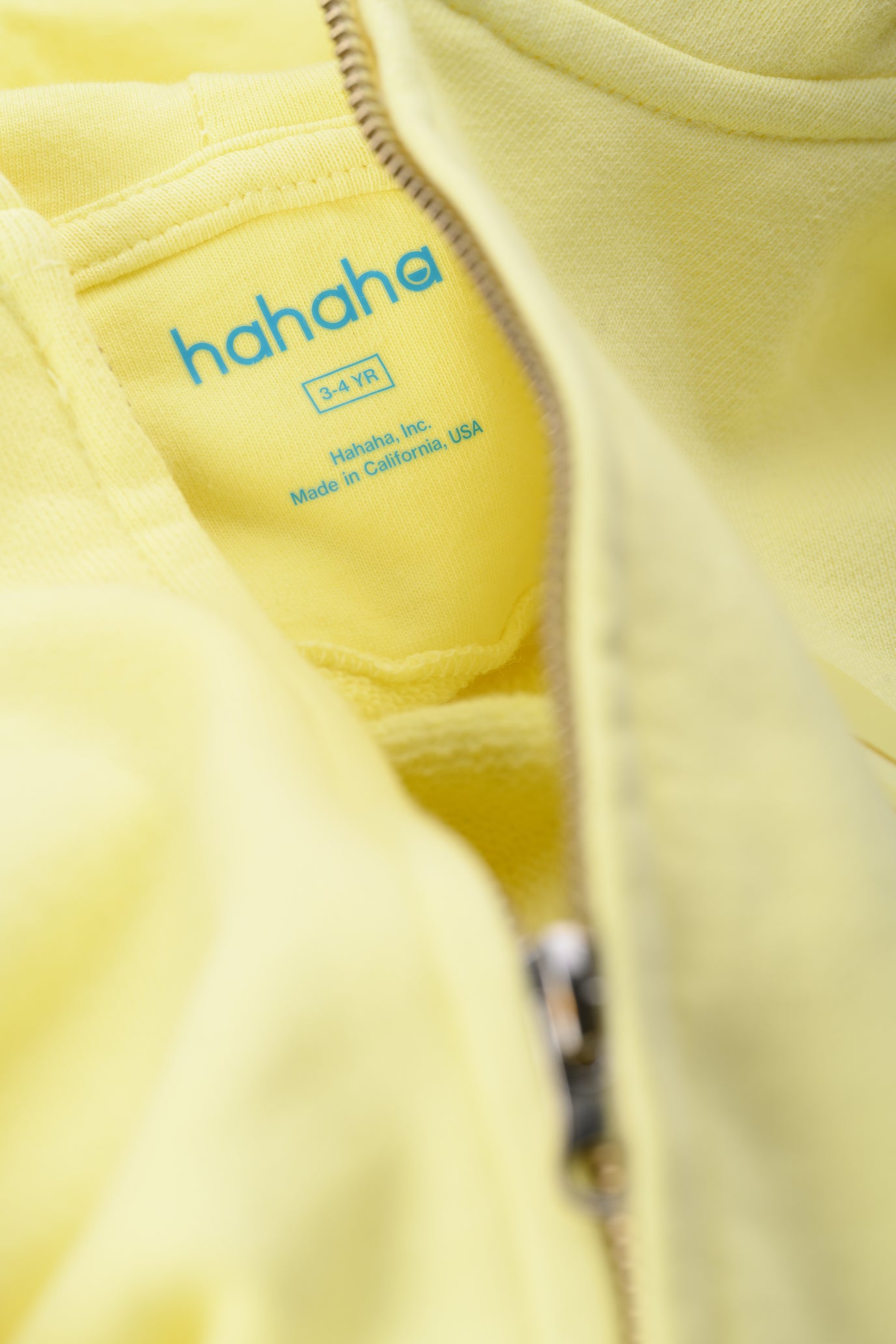 Light Yellow Organic Cotton Kids Zip-Up Jacket - Customizable