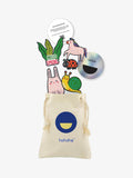 Hello Spring collectible patch set in Hahaha branded drawstring bag for kids hoodie customization