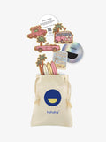 LA Vibes embroidered patch set for kids with reusable Hahaha drawstring bag