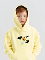 Spooky Halloween Patch Set worn on a kids hoodie