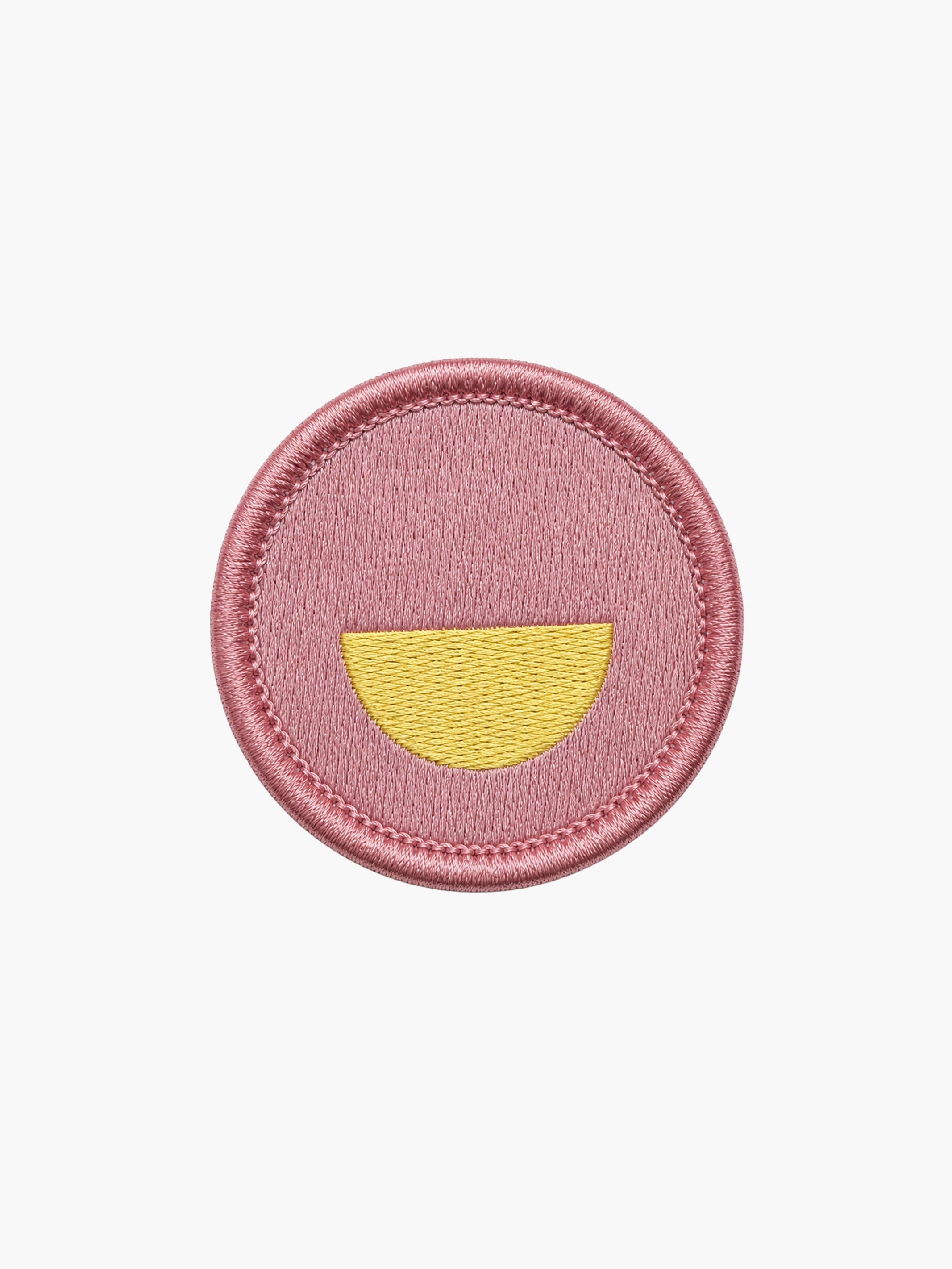 pink smiley patch