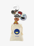Tork Angegh embroidered patch set for kids with reusable Hahaha drawstring bag