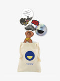 Tork Angegh embroidered patch set for kids with reusable Hahaha drawstring bag