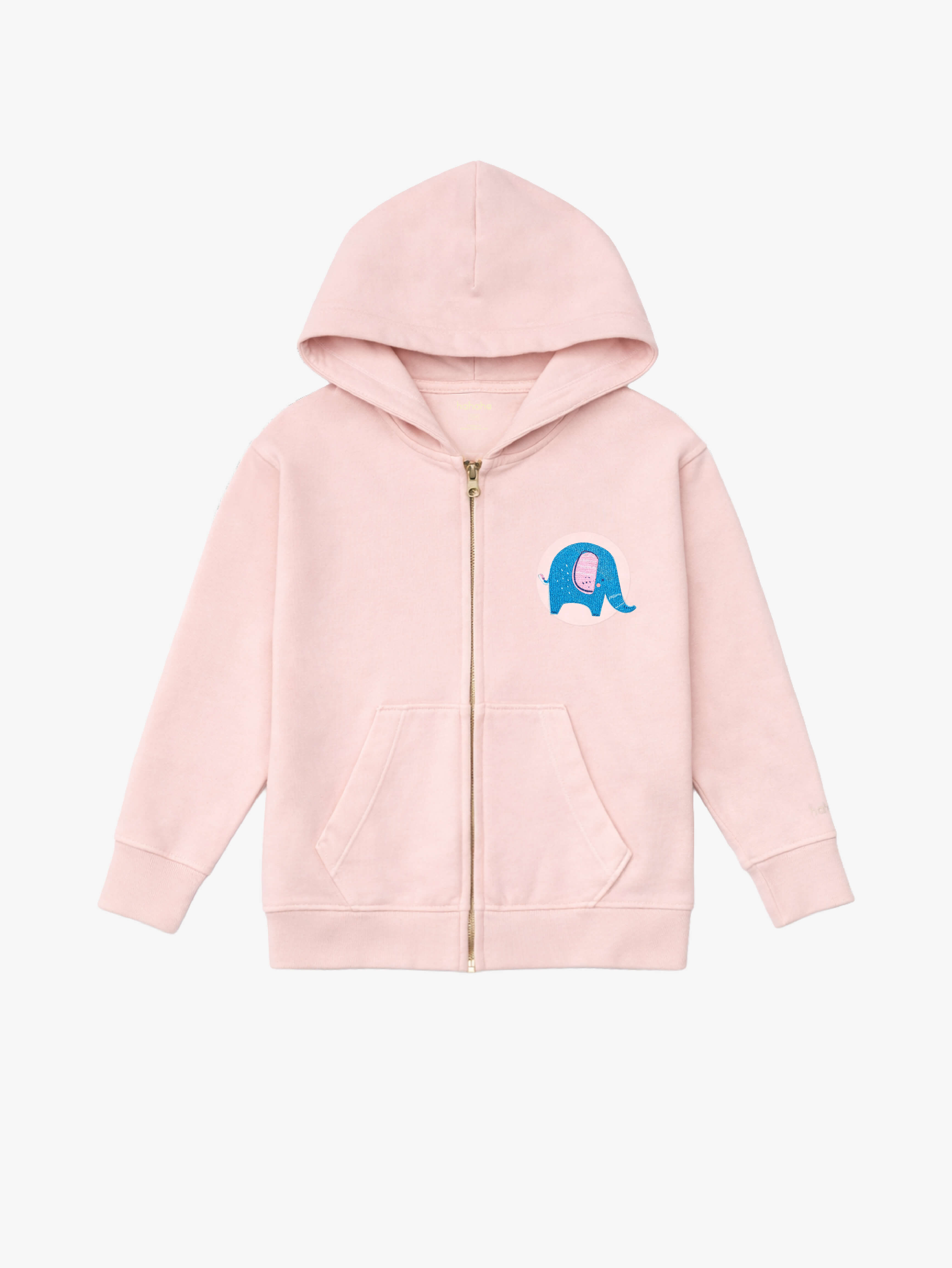 Dirty Pink Organic Cotton Kids Zip-Up Jacket - Customizable