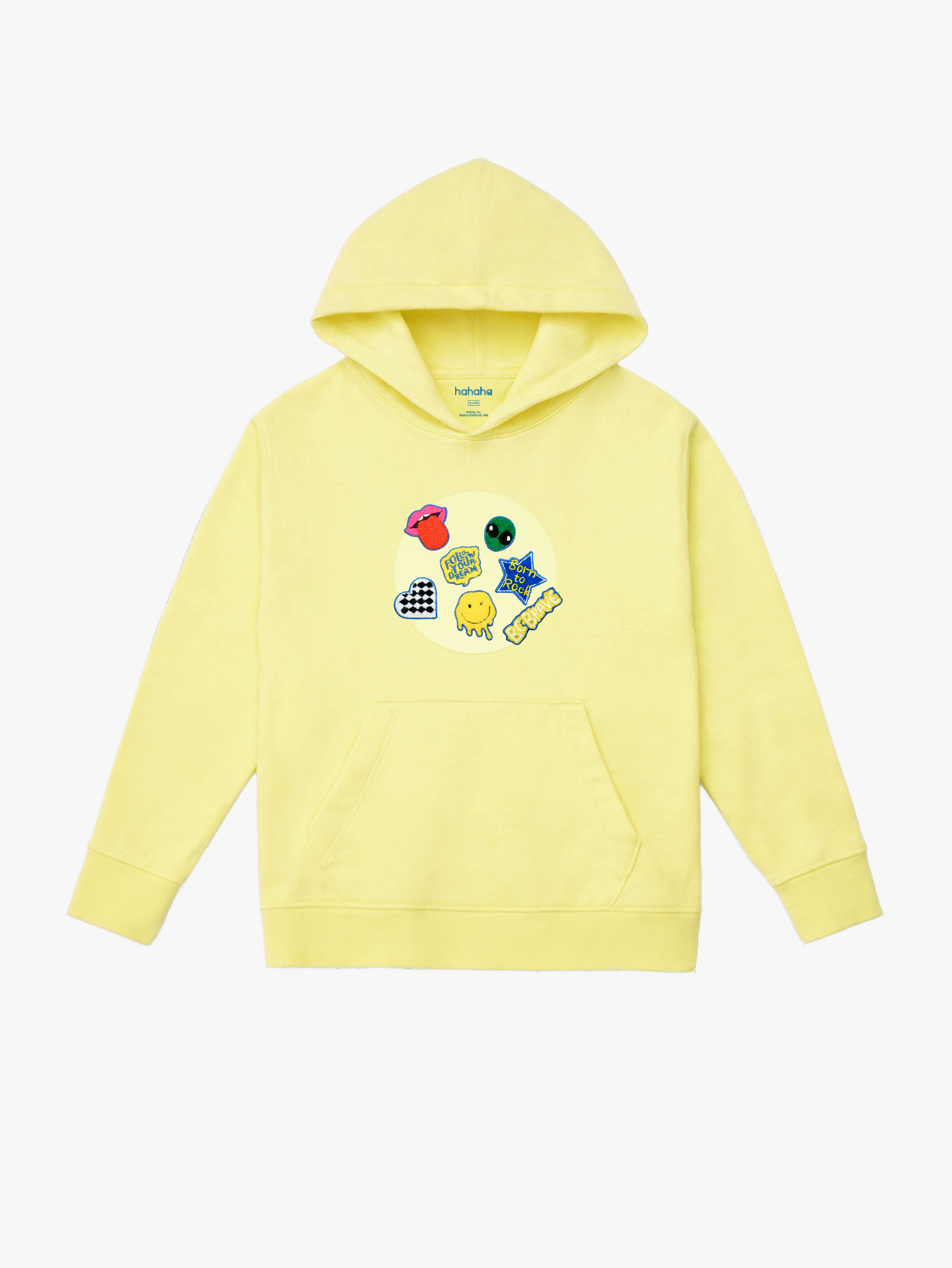 Light Yellow Organic Cotton Kids Hoodie - Customizable