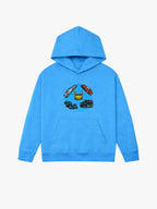 Blue Organic Cotton Kids Hoodie - Customizable