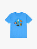 Blue Organic Cotton Kids Tee - Customizable