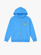 Blue Organic Cotton Kids Zip-Up Jacket - Customizable