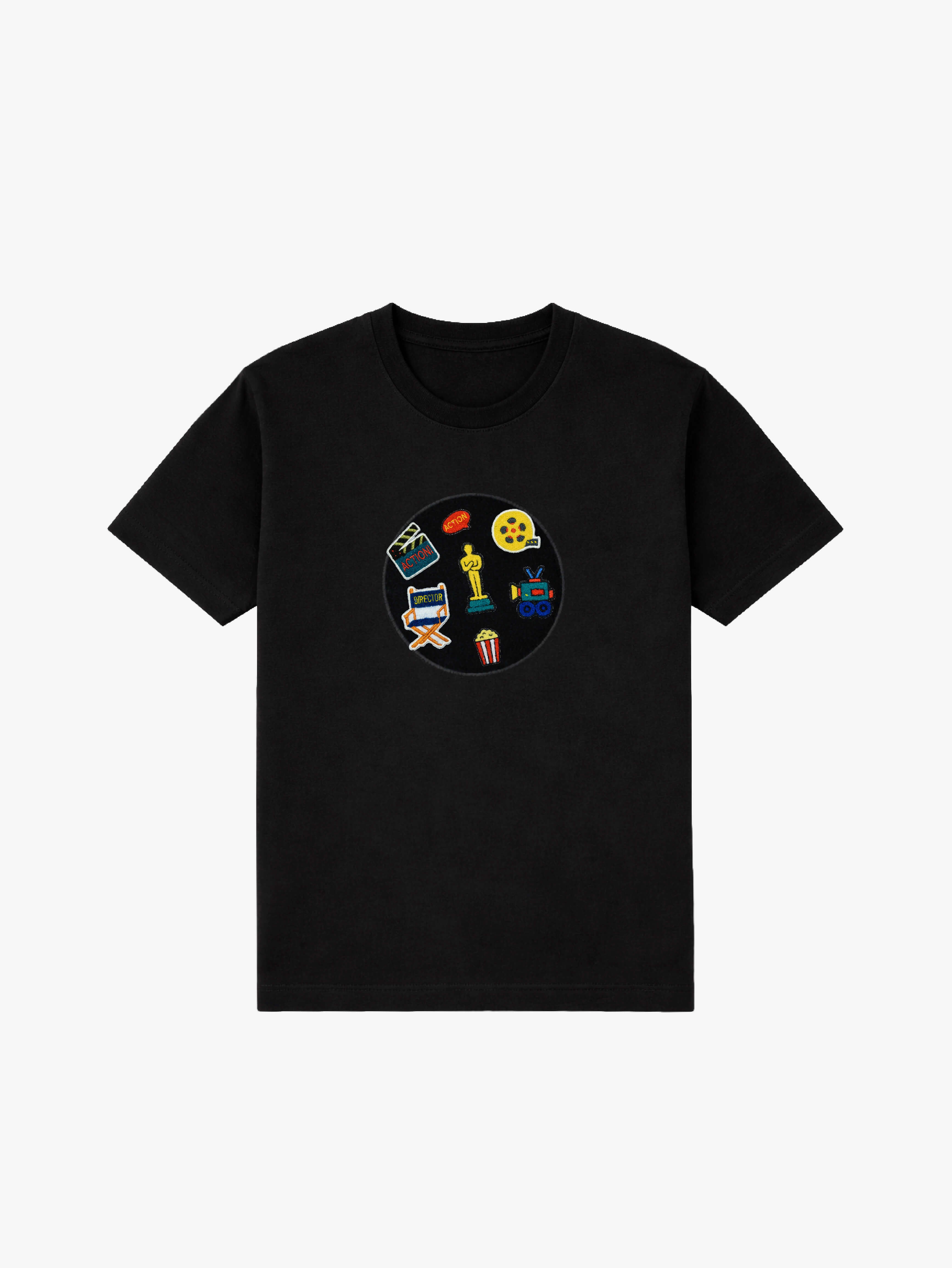 Black Organic Cotton Kids Tee - Customizable