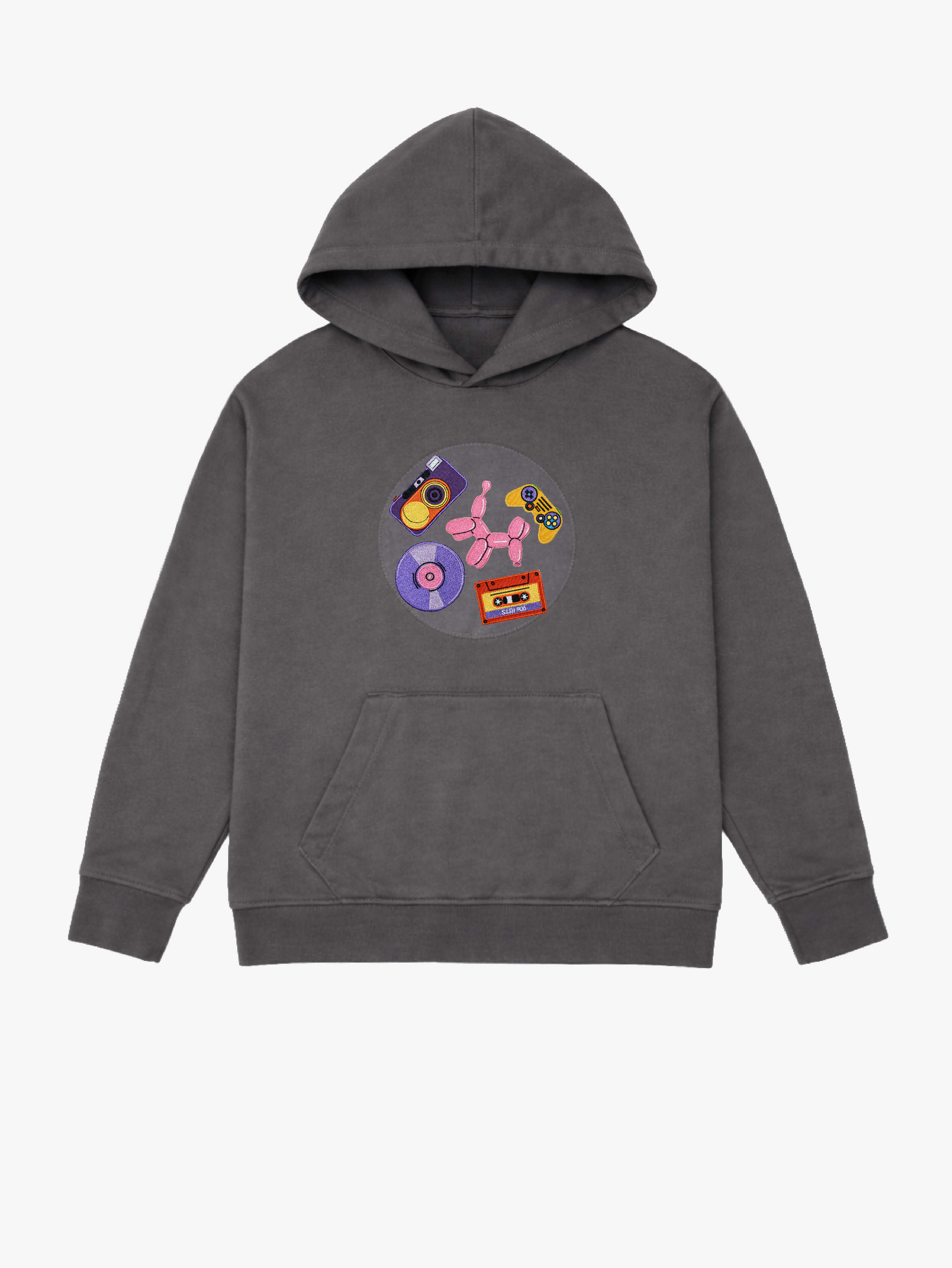 Stone Grey Organic Cotton Kids Hoodie - Customizable