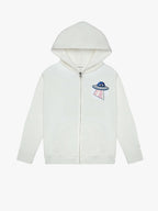 Off-White Organic Cotton Kids Zip-Up Jacket - Customizable