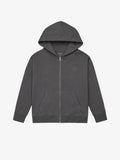 Stone Grey Organic Cotton Kids Zip-Up Jacket - Essential