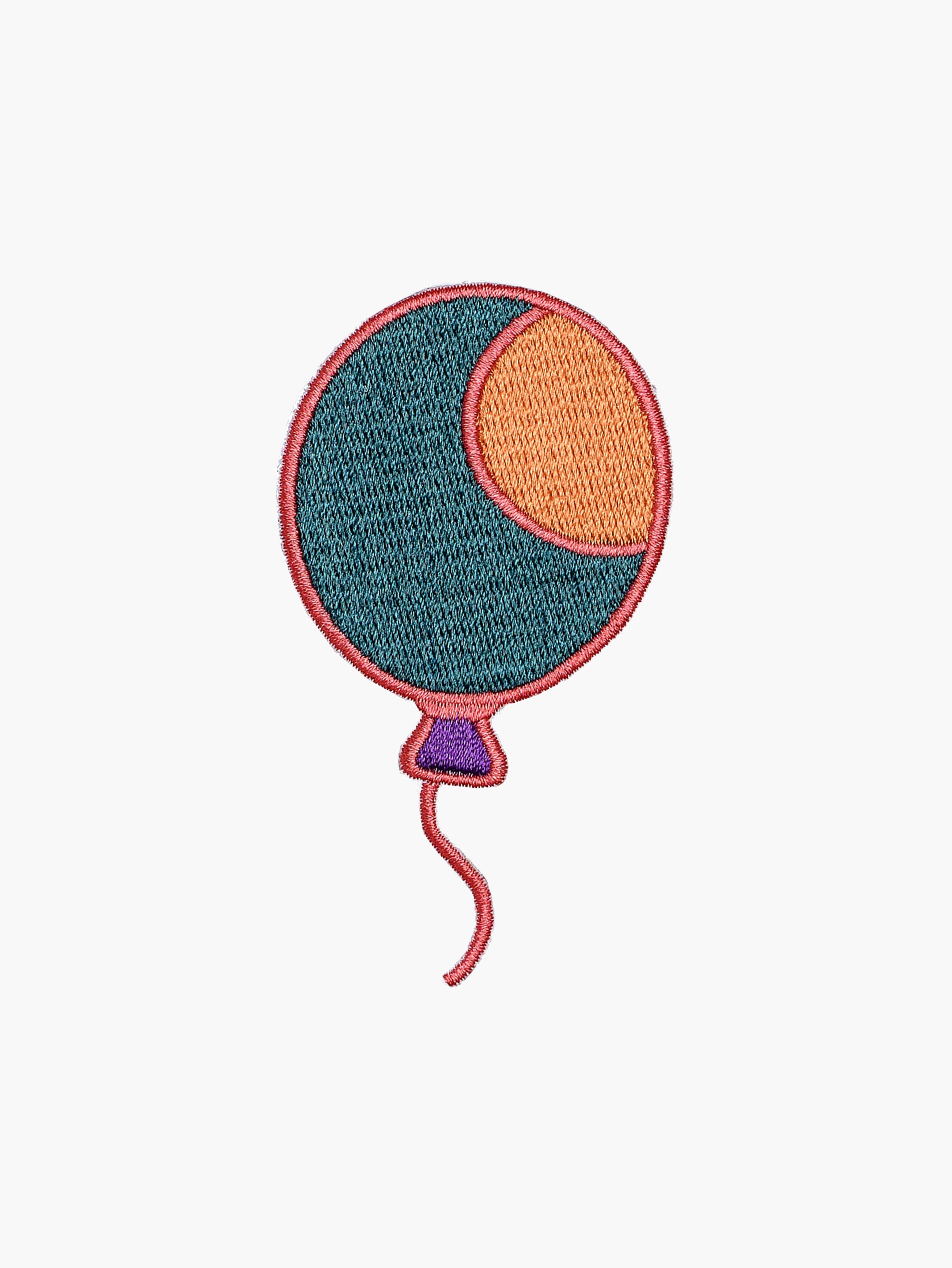 Embroidered Balloon patch with hook-and-loop backing