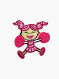 Embroidered Cheerleader Girl patch with hook-and-loop backing