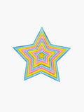 Embroidered Rainbow Star patch with hook-and-loop backing