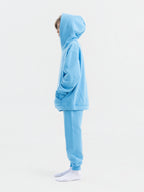 Blue Organic Cotton Kids Hoodie - Essential
