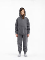 Stone Grey Organic Cotton Kids Hoodie - Essential