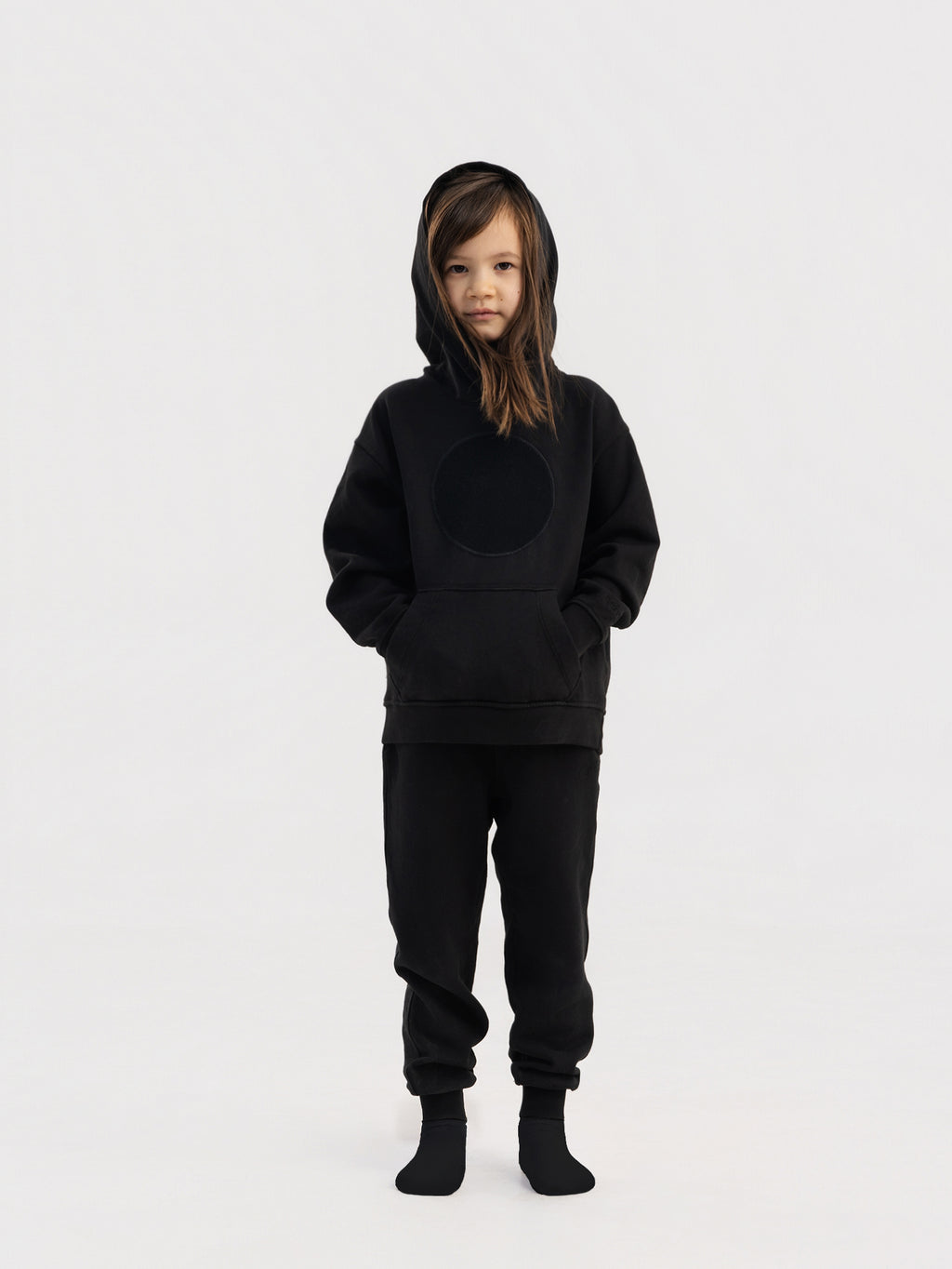 Black Organic Cotton Kids Hoodie - Customizable