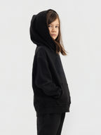 Black Organic Cotton Kids Hoodie - Customizable