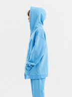 Blue Organic Cotton Kids Zip-Up Jacket - Customizable