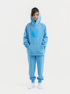 Blue Organic Cotton Kids Hoodie - Customizable