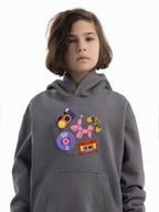 Stone Grey Organic Cotton Kids Hoodie - Customizable