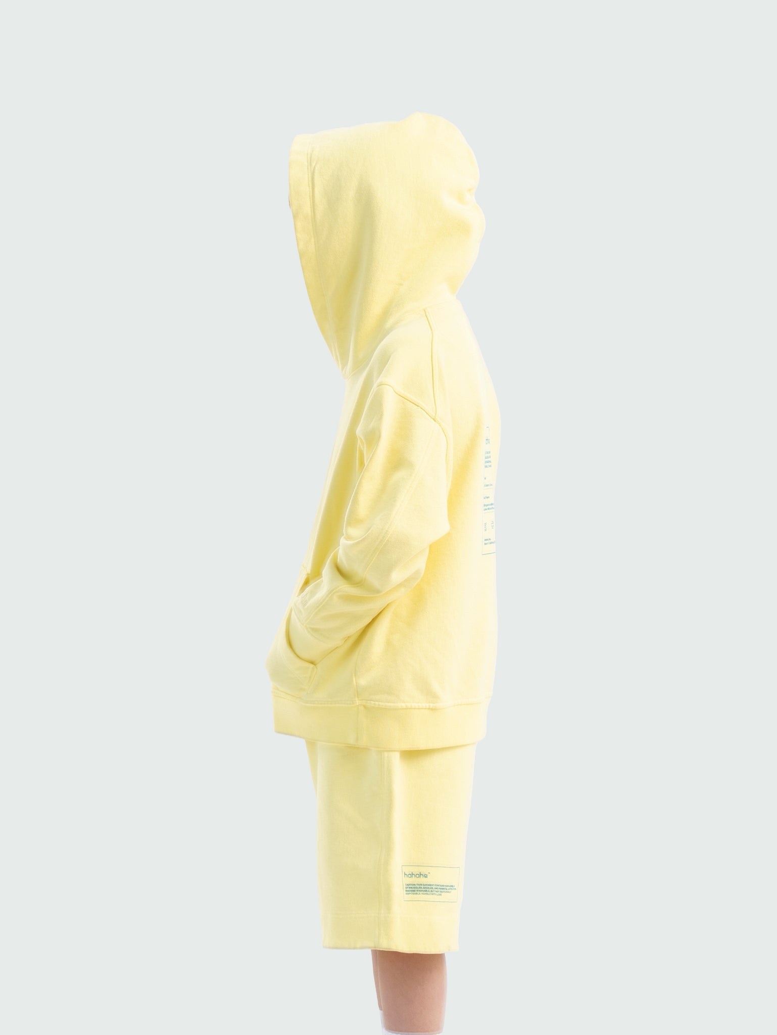 Light Yellow Organic Cotton Kids Hoodie - Customizable
