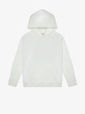 Off White GOTS organic cotton kids hoodie, flat front view on ghost mannequin