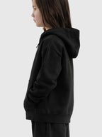 Black Organic Cotton Kids Zip-Up Jacket - Essential