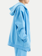 Blue Organic Cotton Kids Zip-Up Jacket - Essential