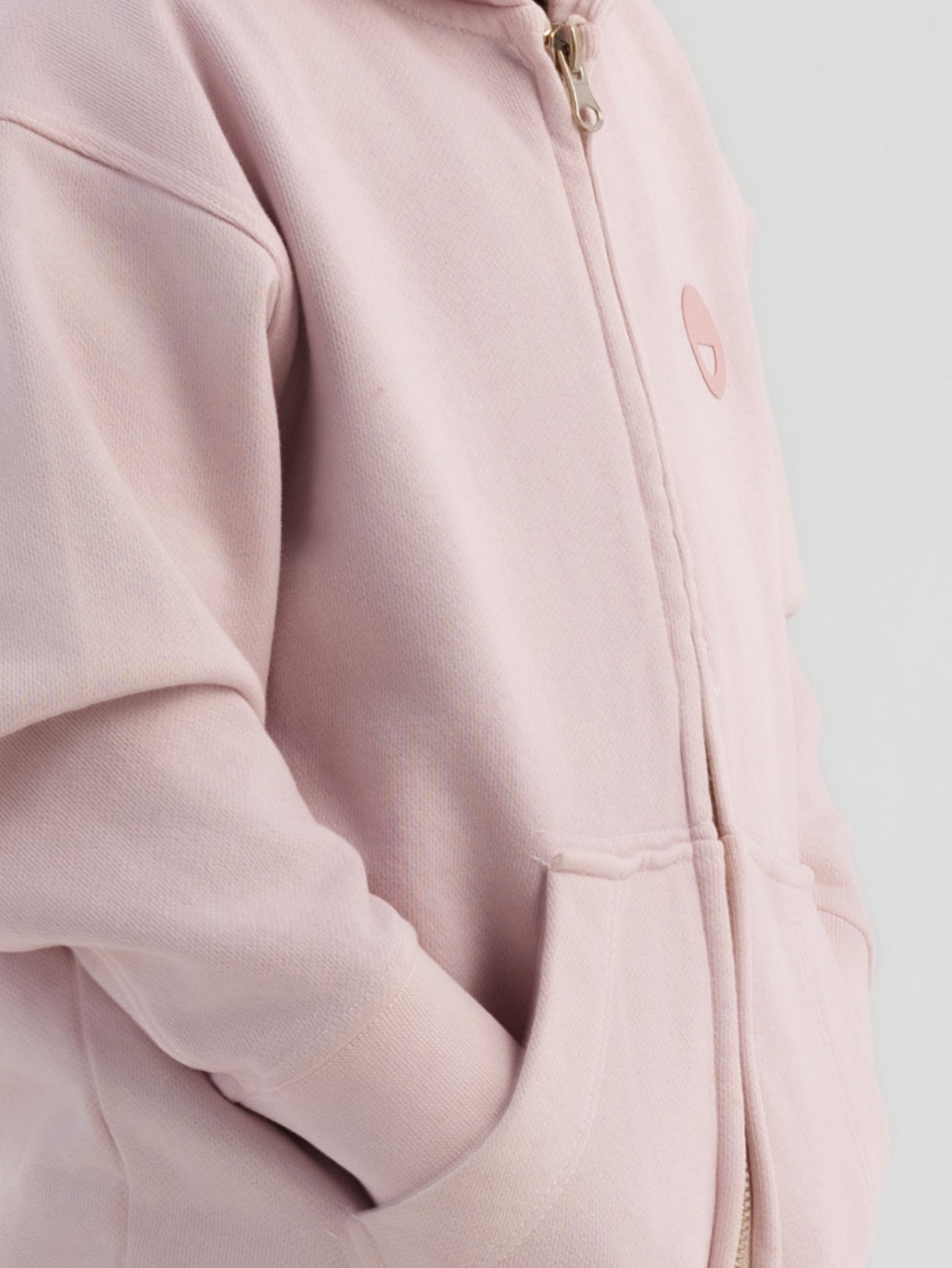 Dirty Pink Organic Cotton Kids Zip-Up Jacket - Essential