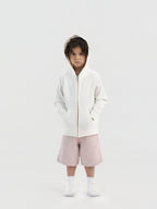 Off-White Organic Cotton Kids Zip-Up Jacket - Essential