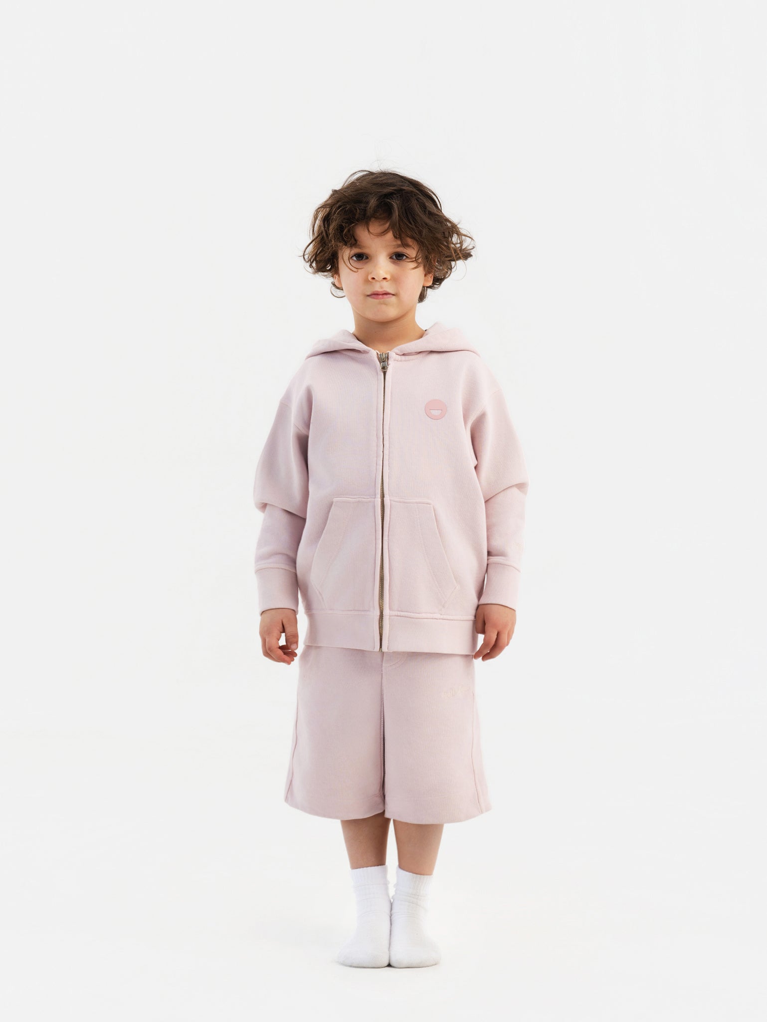 Dirty Pink Organic Cotton Kids Zip-Up Jacket - Essential