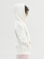 Off-White Organic Cotton Kids Zip-Up Jacket - Customizable