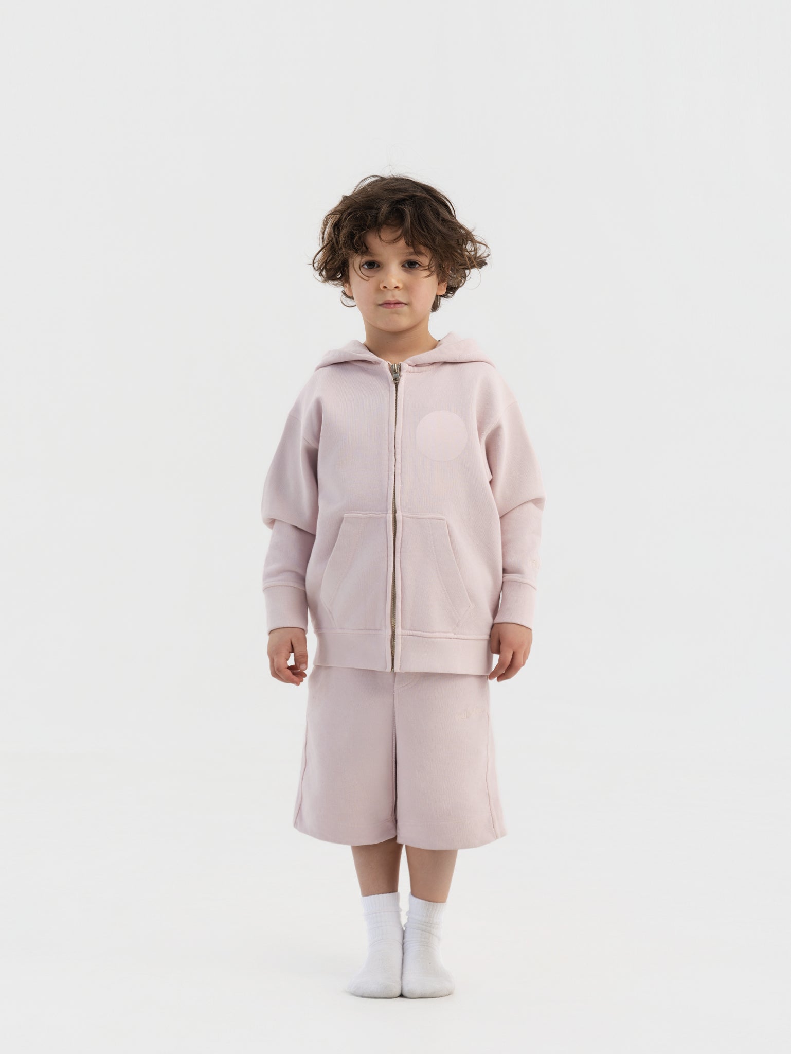 Dirty Pink Organic Cotton Kids Zip-Up Jacket - Customizable