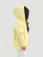 Light Yellow Organic Cotton Kids Zip-Up Jacket - Essential