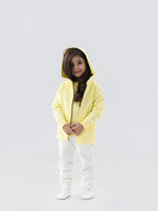 Light Yellow Organic Cotton Kids Zip-Up Jacket - Essential