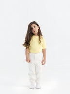 Off-White Organic Cotton Kids Joggers - Essential