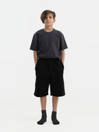 Black Organic Cotton Kids Shorts - Essential