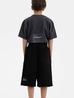 Black Organic Cotton Kids Shorts - Essential