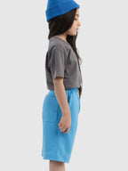 Blue Organic Cotton Kids Shorts - Essential