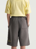 Stone Grey Organic Cotton Kids Shorts - Essential