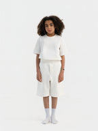 Off-White Organic Cotton Kids Shorts - Essential