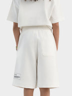 Off-White Organic Cotton Kids Shorts - Essential