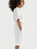 Off-White Organic Cotton Kids Shorts - Essential