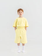 Light Yellow Organic Cotton Kids Shorts - Essential