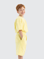 Light Yellow Organic Cotton Kids Shorts - Essential