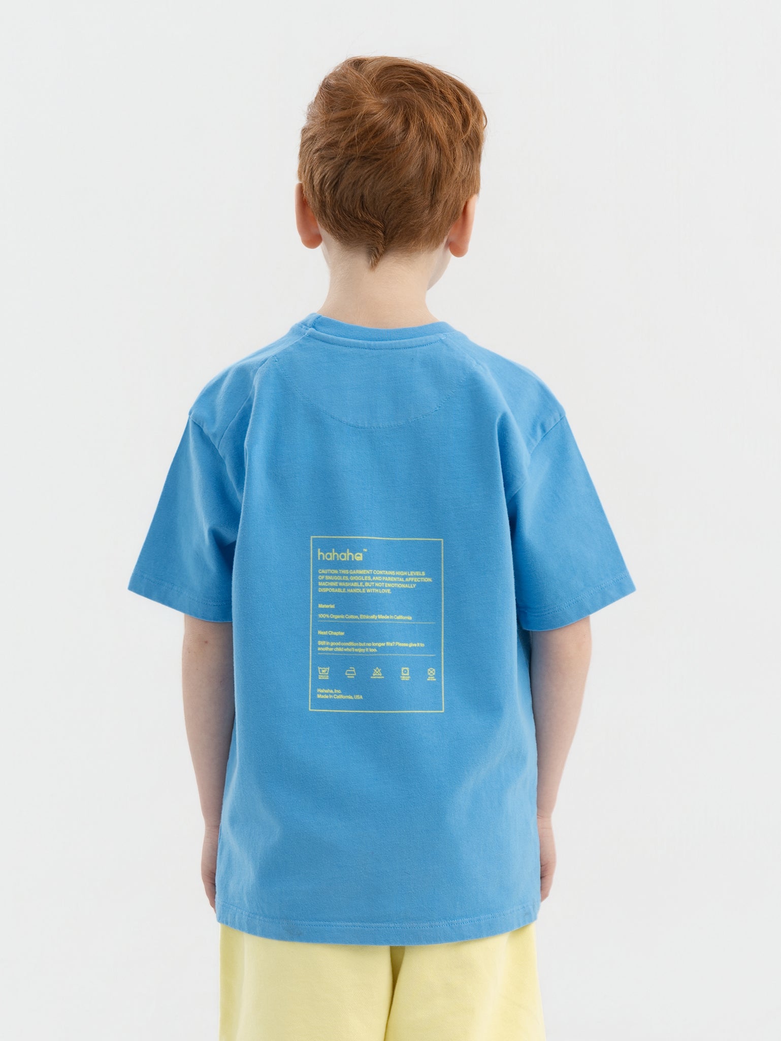 Blue Organic Cotton Kids Tee - Essential