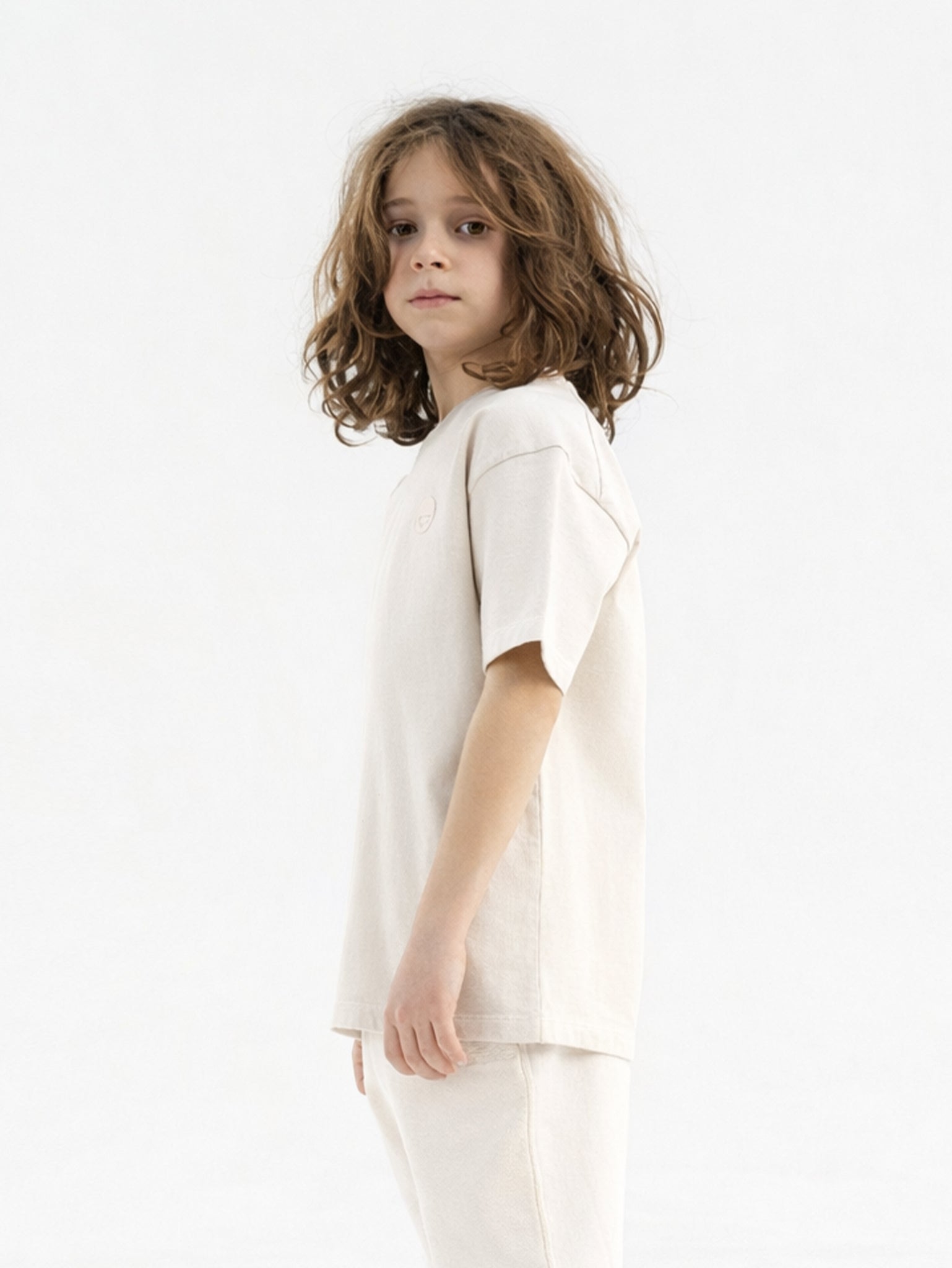 Off-White Organic Cotton Kids Tee - Essential